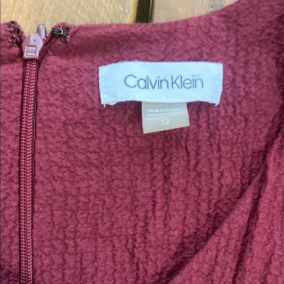 Calvin klein Burgundy Button-Up Jumpsuit - Picture 2 of 13